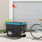 vidaXL - Fietstrailer - 45 - kg - ijzer - zwart - en - blauw
