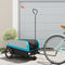 vidaXL - Fietstrailer - 45 - kg - ijzer - zwart - en - blauw