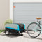 vidaXL - Fietstrailer - 45 - kg - ijzer - zwart - en - blauw