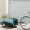 vidaXL - Fietstrailer - 45 - kg - ijzer - zwart - en - blauw