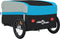 vidaXL - Fietstrailer - 45 - kg - ijzer - zwart - en - blauw