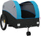 vidaXL - Fietstrailer - 45 - kg - ijzer - zwart - en - blauw
