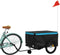 vidaXL - Fietstrailer - 45 - kg - ijzer - zwart - en - blauw