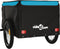 vidaXL - Fietstrailer - 45 - kg - ijzer - zwart - en - blauw