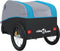 vidaXL - Fietstrailer - 45 - kg - ijzer - zwart - en - blauw