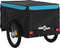 vidaXL - Fietstrailer - 45 - kg - ijzer - zwart - en - blauw