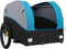vidaXL - Fietstrailer - 45 - kg - ijzer - zwart - en - blauw