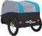 vidaXL - Fietstrailer - 45 - kg - ijzer - zwart - en - blauw