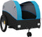 vidaXL - Fietstrailer - 45 - kg - ijzer - zwart - en - blauw
