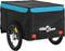 vidaXL - Fietstrailer - 45 - kg - ijzer - zwart - en - blauw