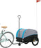 vidaXL - Fietstrailer - 45 - kg - ijzer - zwart - en - blauw