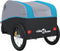 vidaXL - Fietstrailer - 45 - kg - ijzer - zwart - en - blauw