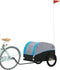 vidaXL - Fietstrailer - 45 - kg - ijzer - zwart - en - blauw