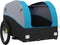 vidaXL - Fietstrailer - 45 - kg - ijzer - zwart - en - blauw