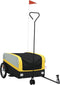 vidaXL - Fietstrailer - 45 - kg - ijzer - zwart - en - geel
