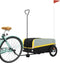 vidaXL - Fietstrailer - 45 - kg - ijzer - zwart - en - geel