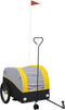 vidaXL - Fietstrailer - 45 - kg - ijzer - zwart - en - geel