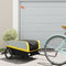vidaXL - Fietstrailer - 45 - kg - ijzer - zwart - en - geel
