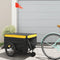 vidaXL - Fietstrailer - 45 - kg - ijzer - zwart - en - geel