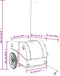 vidaXL - Fietstrailer - 45 - kg - ijzer - zwart - en - geel