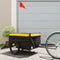 vidaXL - Fietstrailer - 45 - kg - ijzer - zwart - en - geel
