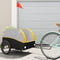 vidaXL - Fietstrailer - 45 - kg - ijzer - zwart - en - geel