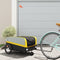 vidaXL - Fietstrailer - 45 - kg - ijzer - zwart - en - geel