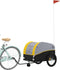 vidaXL - Fietstrailer - 45 - kg - ijzer - zwart - en - geel