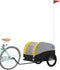vidaXL - Fietstrailer - 45 - kg - ijzer - zwart - en - geel