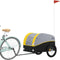 vidaXL - Fietstrailer - 45 - kg - ijzer - zwart - en - geel