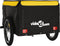 vidaXL - Fietstrailer - 45 - kg - ijzer - zwart - en - geel
