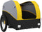 vidaXL - Fietstrailer - 45 - kg - ijzer - zwart - en - geel