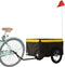 vidaXL - Fietstrailer - 45 - kg - ijzer - zwart - en - geel