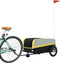 vidaXL - Fietstrailer - 45 - kg - ijzer - zwart - en - geel