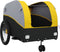 vidaXL - Fietstrailer - 45 - kg - ijzer - zwart - en - geel