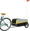 vidaXL - Fietstrailer - 45 - kg - ijzer - zwart - en - geel