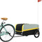 vidaXL - Fietstrailer - 45 - kg - ijzer - zwart - en - geel