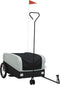 vidaXL - Fietstrailer - 45 - kg - ijzer - zwart - en - grijs
