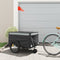 vidaXL - Fietstrailer - 45 - kg - ijzer - zwart - en - grijs