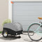 vidaXL - Fietstrailer - 45 - kg - ijzer - zwart - en - grijs