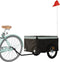 vidaXL - Fietstrailer - 45 - kg - ijzer - zwart - en - grijs