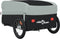 vidaXL - Fietstrailer - 45 - kg - ijzer - zwart - en - grijs