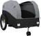 vidaXL - Fietstrailer - 45 - kg - ijzer - zwart - en - grijs