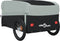 vidaXL - Fietstrailer - 45 - kg - ijzer - zwart - en - grijs