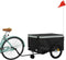 vidaXL - Fietstrailer - 45 - kg - ijzer - zwart - en - grijs