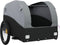 vidaXL - Fietstrailer - 45 - kg - ijzer - zwart - en - grijs