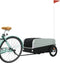 vidaXL - Fietstrailer - 45 - kg - ijzer - zwart - en - grijs