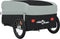 vidaXL - Fietstrailer - 45 - kg - ijzer - zwart - en - grijs