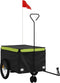 vidaXL - Fietstrailer - 45 - kg - ijzer - zwart - en - groen