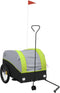 vidaXL - Fietstrailer - 45 - kg - ijzer - zwart - en - groen